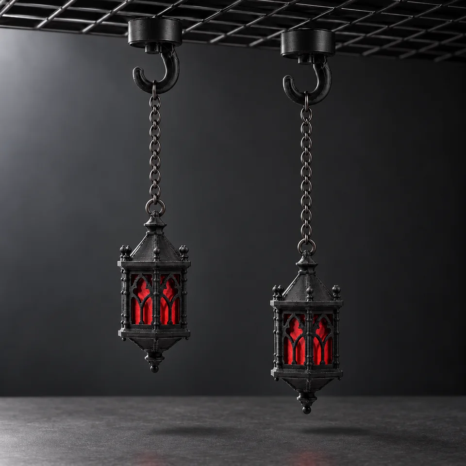 Lantern Lane, Hanging Gothic lanterns, pair